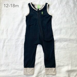 💙2/$25 Peekaboo Beans 12-18 Months Toddler Black Sleeveless Pants Romper